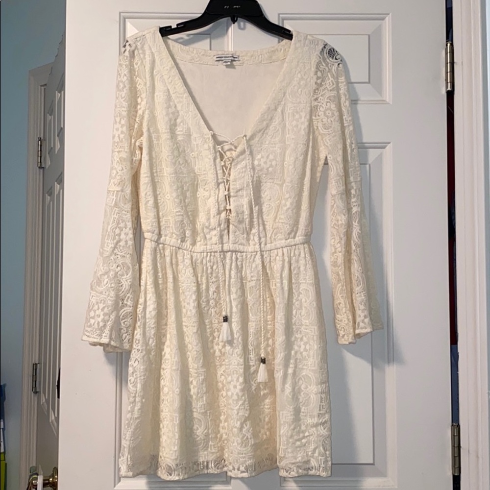 American Eagle Lace Bell Sleeve Dress
